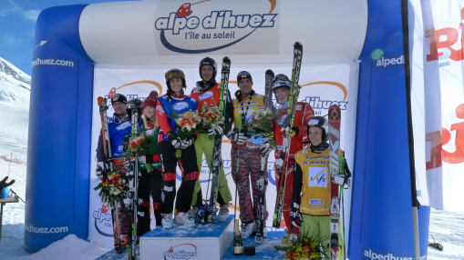 Weltcup in Alpe d'Huez (FRA) 2011 - Siegerpodest Damen und Herren